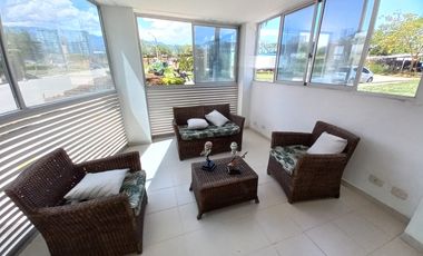 apartamento en arriendo en conjunto santo domingo piso 10. Cod A13850