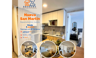 APROVECHA!! Nueva San Martin 2D 2B desde $415.000