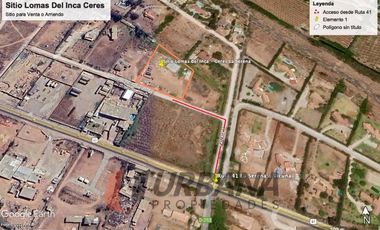 VENTA SITIO SECTOR CERES A PASOS DE RUTA 41
