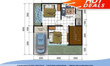 Rumah Villa Dijual Di Batu Malang Tipe 67 View G. Arjuna