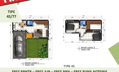 Rumah Dijual di Malang Tipe 45/77 Free Biaya2 View Katu