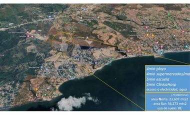 Venta de terreno de playa Punta Barco, San Carlos