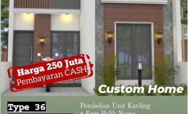 Dijual Custom Home Type 36 Lokasi Strategis Dekat Jalan Raya Besar