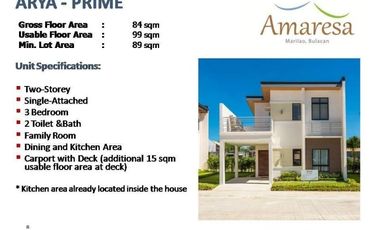 3 Bedrooms Single Attached House for Sale in Marilao Bulacan
