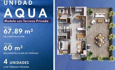 Modelo AQUA Terraza - Condominio en Venta en Fluvial Vallarta