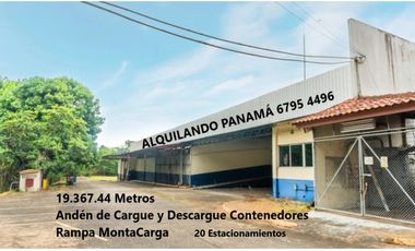 Se Alquila Amplia Bodega rea Total 19.368 Mts Vía Tocumen $19.368.oo