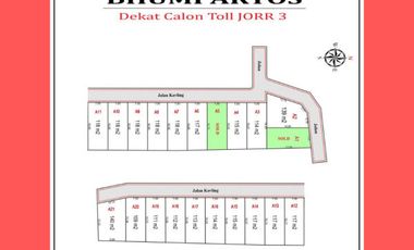 Tanah Cicil 12 X Dekat Calon Toll Serpong-Cibinong