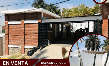 Casa en venta en Burgos, Cuernavaca; Morelos. C- 155