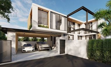 New two-story villa with a clean look and modern design you might find in Europe awaits you in Chiang Mai