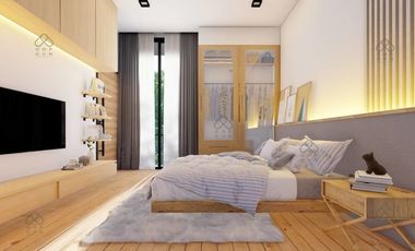 New two-story villa with a clean look and modern design you might find in Europe awaits you in Chiang Mai