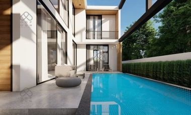 New two-story villa with a clean look and modern design you might find in Europe awaits you in Chiang Mai