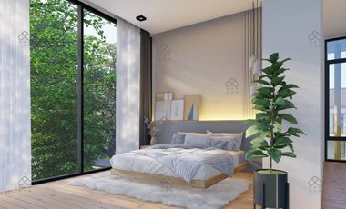 New two-story villa with a clean look and modern design you might find in Europe awaits you in Chiang Mai