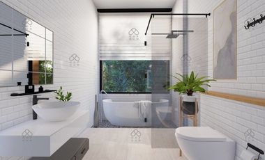 New two-story villa with a clean look and modern design you might find in Europe awaits you in Chiang Mai