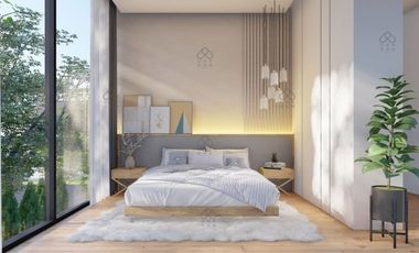 New two-story villa with a clean look and modern design you might find in Europe awaits you in Chiang Mai