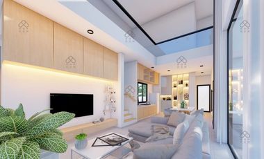 New two-story villa with a clean look and modern design you might find in Europe awaits you in Chiang Mai