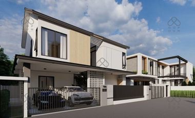 New two-story villa with a clean look and modern design you might find in Europe awaits you in Chiang Mai