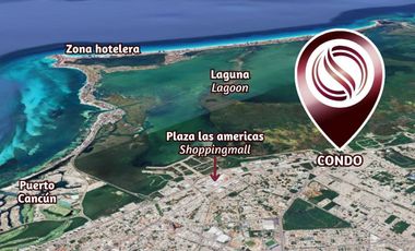 Departamento con terraza, petfriendly, alberca, gym, en venta Cancún