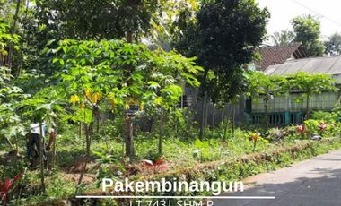 Tanah Pekarangan di Jalan Pakem - Turi Dekat Raminten