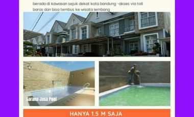 Rumah Minimalis 2 Lantai Cimahi 15 menit RS Cibabat Gratis AJB, BBN SHM
