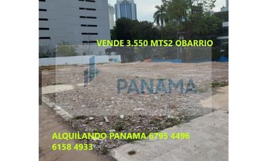 Se Vende Terreno Esquinero 3.550 Mts2 Obarrio $9.500.000.00