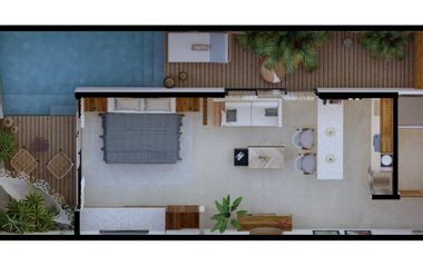Estudio Amueblado y Equipado, terraza y piscina, Tulum