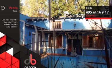 Casa con pileta en VENTA en 495 y 16 de Gonnet u$d130.000.- De Bona Propiedades (221)422----