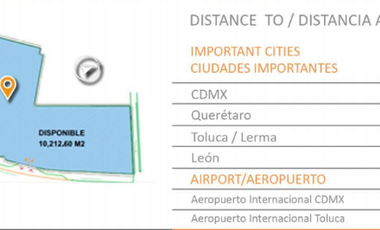 TERRENO PARA NAVE INDUSTRIAL EN RENTA EN IXHUATEPEC PARK   $27574.02