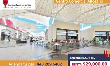 LOCAL COMERCIAL  EN RENTA EN ZONA GASTRONOMICA EN CENTRO COMERCIAL ALTOZANO