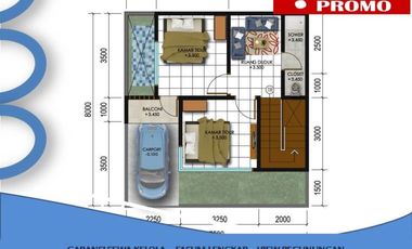 Rumah Villa Dijual Di Batu Malang Tipe 67 Garansi Sewa Kelola