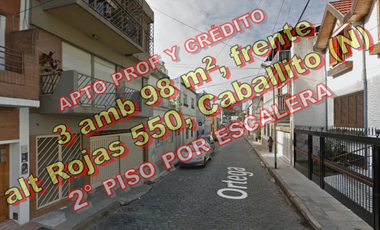 NUEVO PRECIO - PH en Venta en Caballito 3 ambientes al frente c balcón, cochera para 2 autos, 2° por escalera, 95 m2 + balcón - Ortega 900 (alt Rojas 