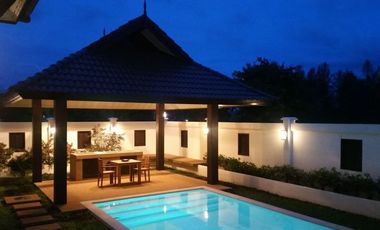 3 bedroom luxury pool villa walk to the beach for rent in Bang Muang ,nearby Khaolak ,Phangnga