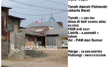 Dijual Tanah Daerah Jakarta Barat Luas dan Strategis