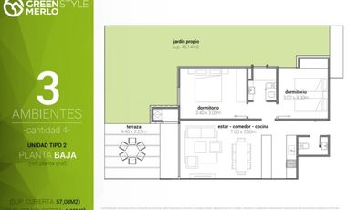 Departamento en venta en Merlo Sur