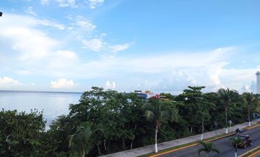 Departamento con vista al mar desde terraza común, en Malecón venta, Cozumel