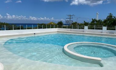 Departamento con vista al mar desde terraza común, en Malecón venta, Cozumel