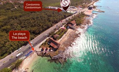 Departamento con vista al mar desde terraza común, en Malecón venta, Cozumel