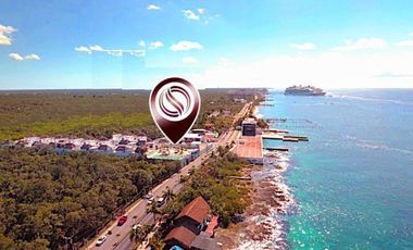 Departamento con vista al mar desde terraza común, en Malecón venta, Cozumel