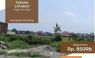 Tanah 800 Rb-an/M2 Kapling Jl. Raya Ciparay Bandung Selatan