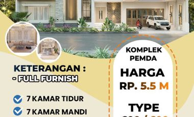 RUMAH SUPER MEWAH + INTERIOR +KOLAM RENANG & BEBAS REQUES DESIAN RUMAH DI KOMP PEMDA