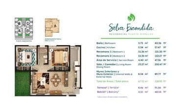 Departamento en Selva Escondida, Puerto Morelos