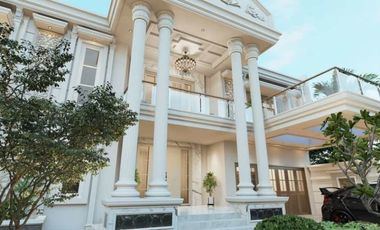 Rumah mewah dengan desain moden claisk +interior di jl cemara kipas komp pemda