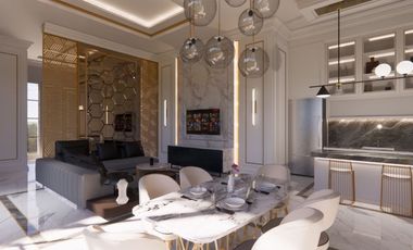 Rumah mewah dengan desain moden claisk +interior di jl cemara kipas komp pemda