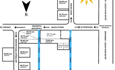Dijual tanah 6,5ha (651,20 are) di kawasan wisata TURYAPADA TOWER dekat Bedugul Bali