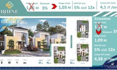 Rumah Baru Rp 648 Juta, 1 Lnt, di Babakan Madang, Bogor. LT