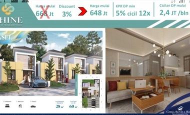 Rumah Baru Rp 648 Juta, 1 Lnt, di Babakan Madang, Bogor. LT