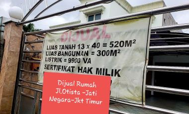 Dijual rumah siap huni Jl otista, Jatinegara Jakarta timur