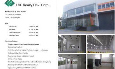 Industrial Warehouse for Lease in Cabuyao, Laguna