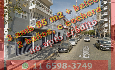Departamento en Venta en Caballito 3 ambientes 65 m2 + balcón y cochera, al frente - Espinosa 1100