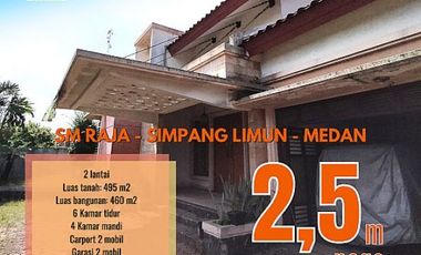 Rumah Luas 2 lantai 4 Kamar Tidur Jl. Kemiri SM Raja Medan