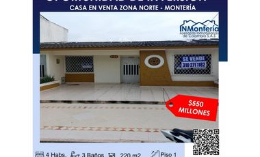 SE VENDE CASA EN ZONA NORTE DE MONTERIA